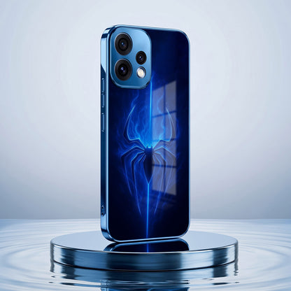 Oppo Reno 15 5G Neon Spider Blue Electroplated Glass Phone Back Case