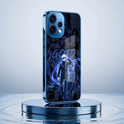 Oppo Reno 15 5G Jujutsu Kaisen Blue Electroplated Glass Phone Back Case