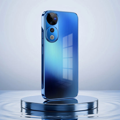 Vivo V40 Pro 5G Aureon X1 Blue Electroplated Glass Phone Back Case
