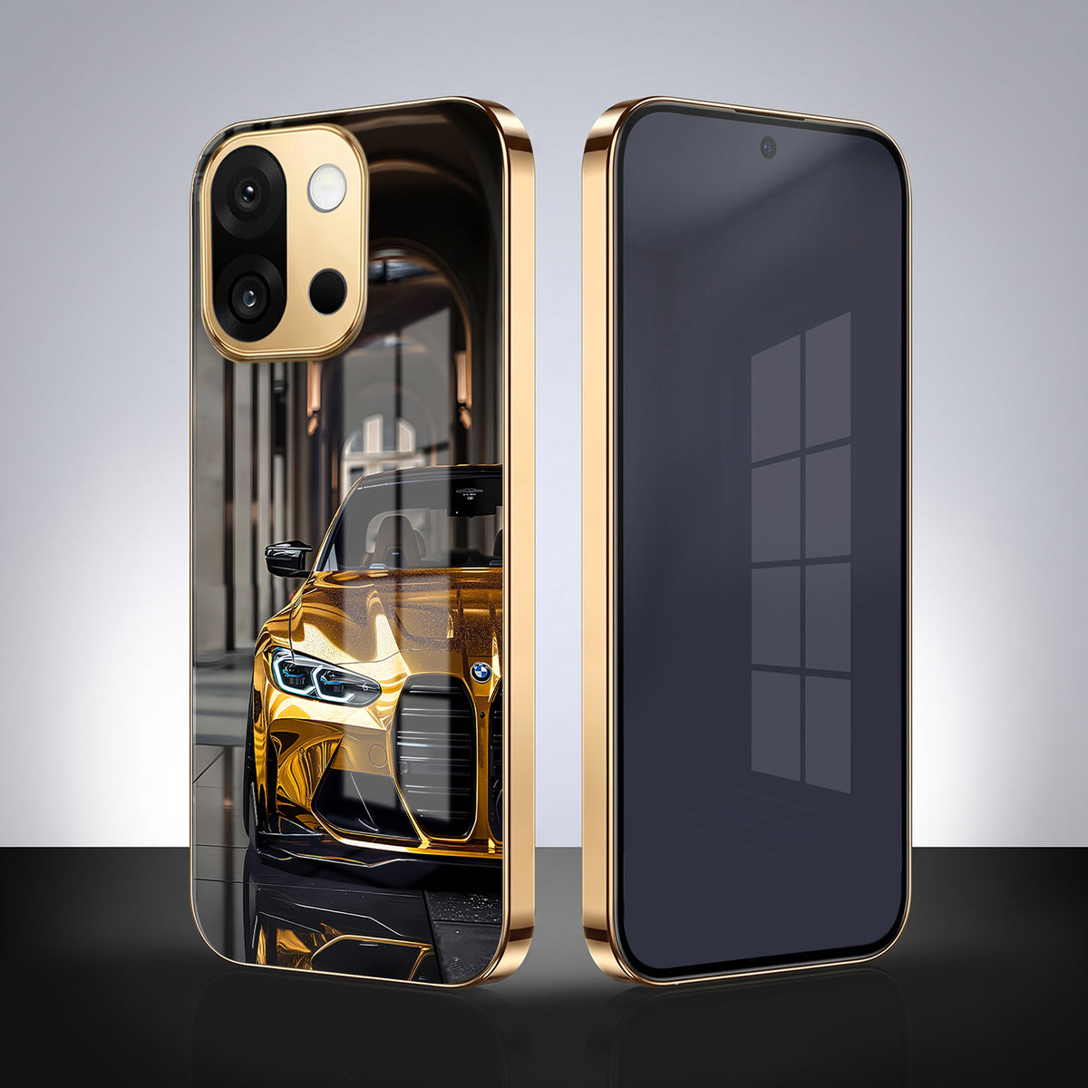 OnePlus 13s 5G Golden BMW Gold Electroplated Glass Phone Back Case