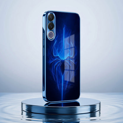 Vivo V70 FE 5G Neon Spider Blue Electroplated Glass Phone Back Case