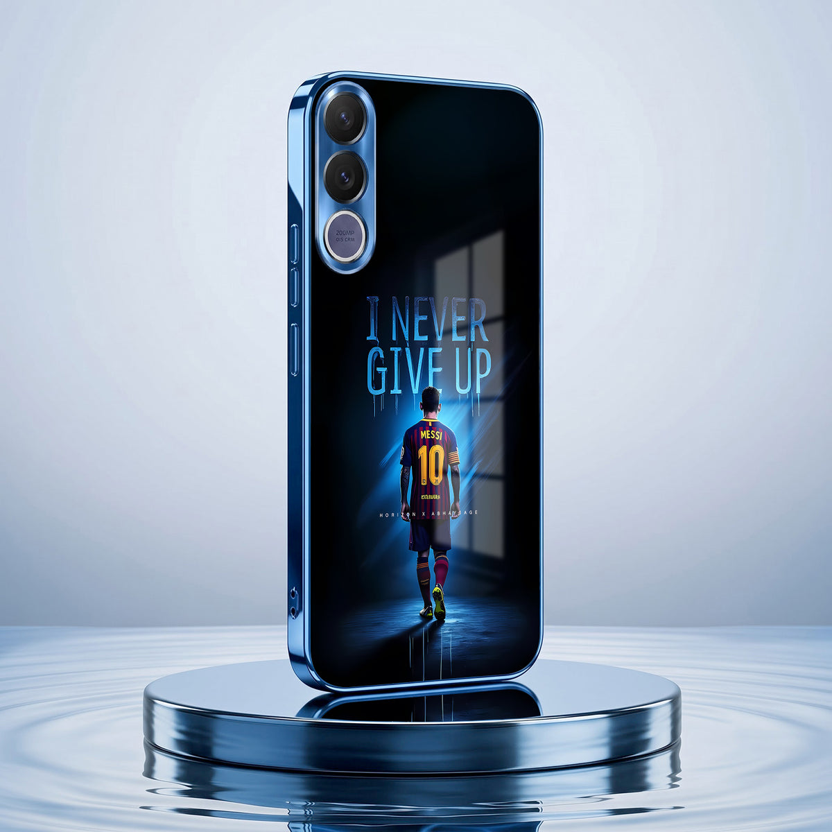Vivo V70 FE 5G Naver Give Up Blue Electroplated Glass Phone Back Case