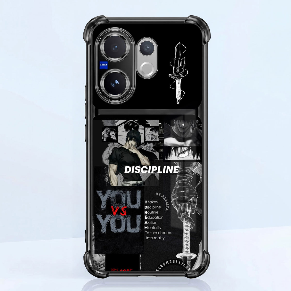 Vivo V60 5G Discipline Over Dual-Tone Transparent Airbags Case