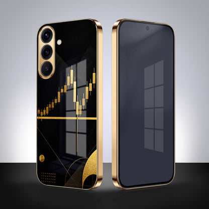 Samsung Galaxy A36 5G Trading Candles Gold Electroplated Glass Phone Back Case