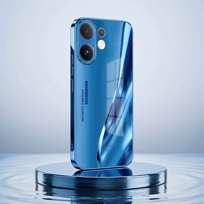 Vivo V60 5G Luxury Infinity Energy Blue Electroplated Glass Phone Back Case