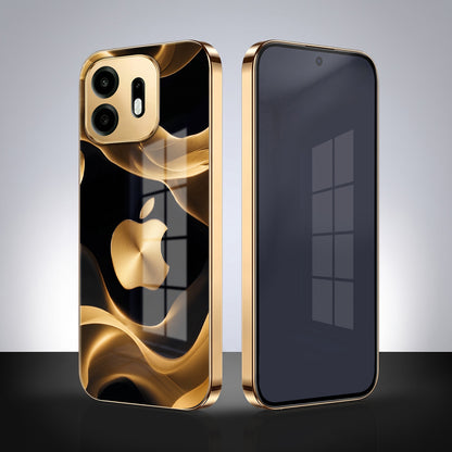 OnePlus N6 5G Luxury Wave Gold Electroplated Glass Phone Back Case