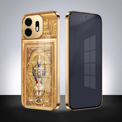 OnePlus N6 5G Premium Heritage Gold Electroplated Glass Phone Back Case