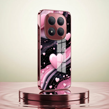 Redmi Note 15 Pro+ 5G Love Sparkle Pink Electroplated Glass Phone Back Case
