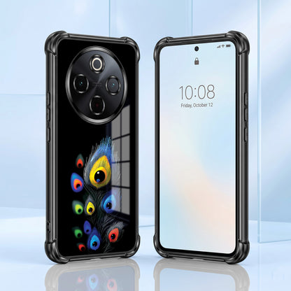 Vivo T4 5G Multi-Feather Peacock Airbags Printed Back Case