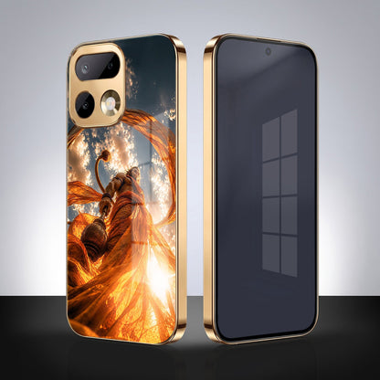 Realme 16 Pro+ 5G Divine Hanuman Gold Electroplated Glass Phone Back Case