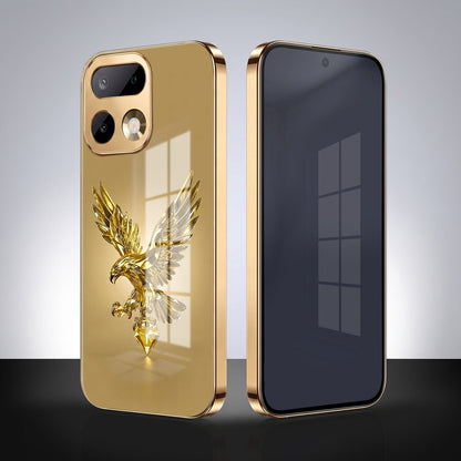 Realme 16 Pro+ 5G Golden Eagle Gold Electroplated Glass Phone Back Case