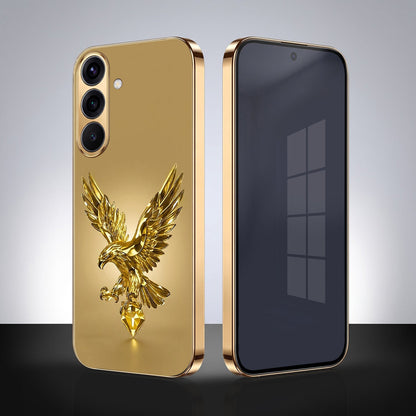 Samsung Galaxy A56 5G Golden Eagle Gold Electroplated Glass Phone Back Case