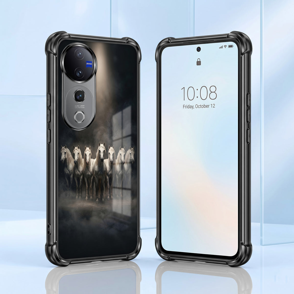 Vivo V40 Pro 5G Running Horses Airbags Printed Back Case