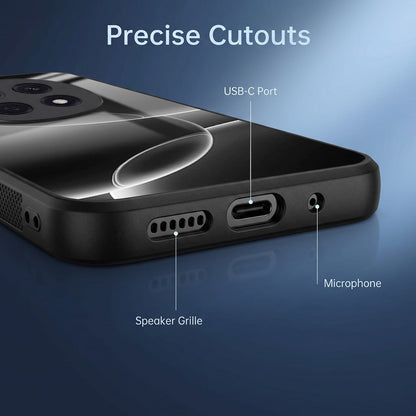 Oppo F29 Pro 5G Premium Acrylic Shockproof Glass Back Case (Black Wave)
