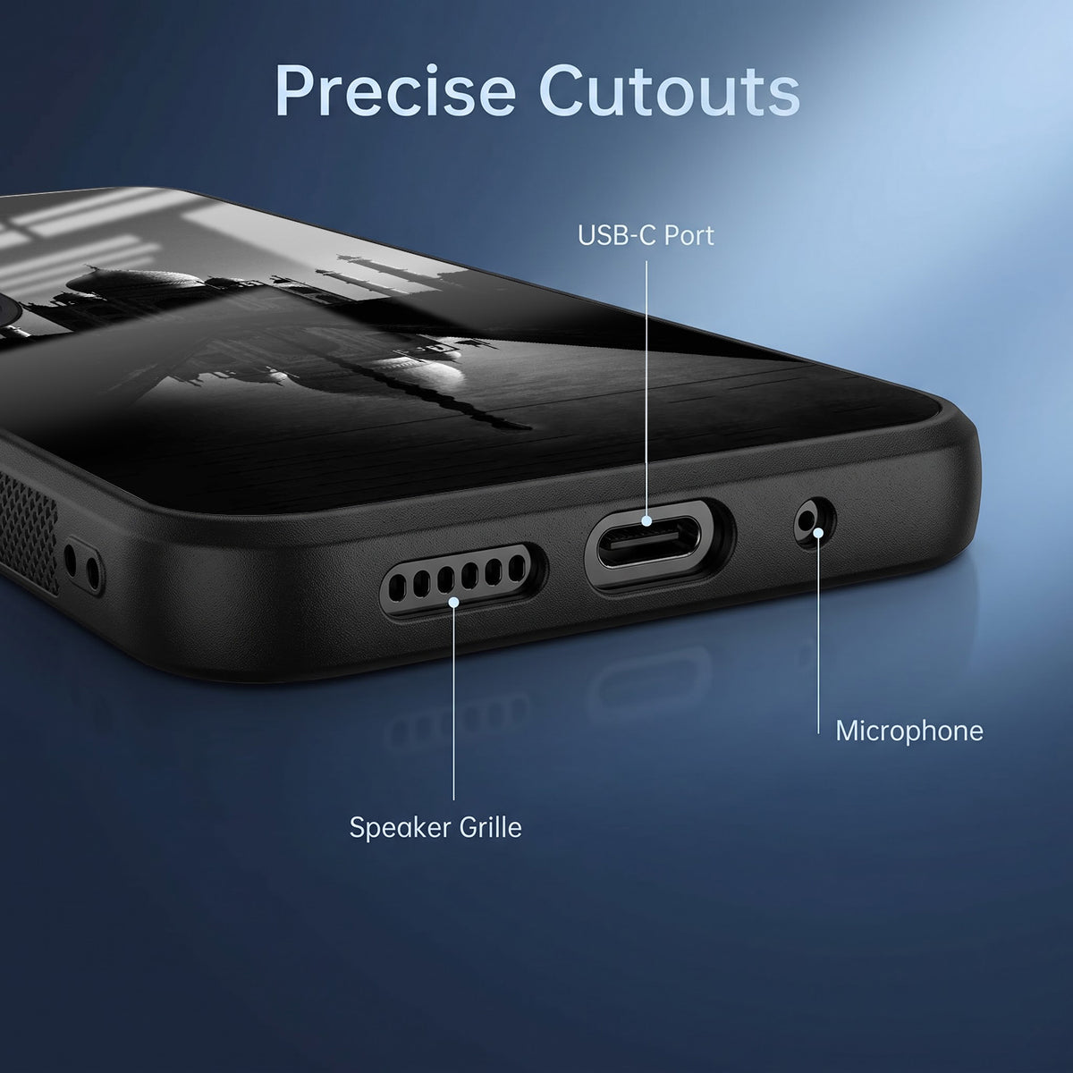 Vivo V60 5G Premium Acrylic Shockproof Glass Back Case (Taj Mahal)