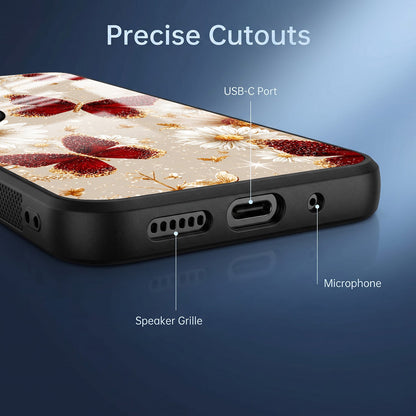 Vivo V50 5G Butterfly Floral Acrylic Glass Back Case