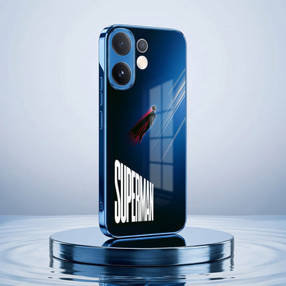 Vivo V60 5G Superman Blue Electroplated Glass Phone Back Case