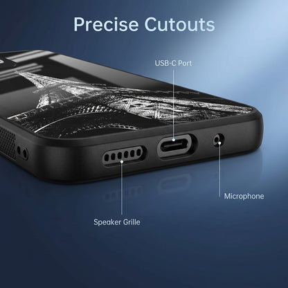 Oppo Reno 13 5G Premium Acrylic Shockproof Glass Back Case (Eiffel Tower)