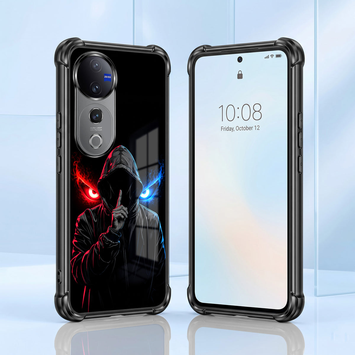 Vivo V40 Pro 5G Hooded Shadow Demon Airbags Printed Back Case