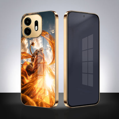 OnePlus N6 5G Divine Hanuman Gold Electroplated Glass Phone Back Case