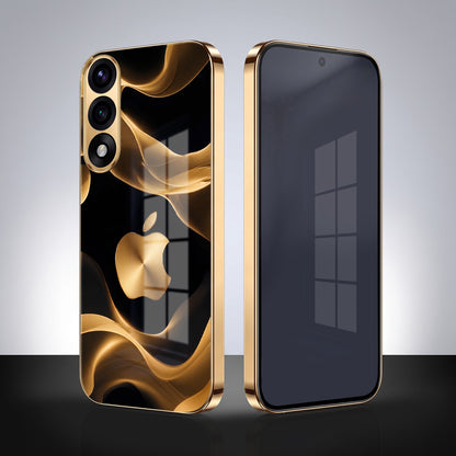 OnePlus Nord 5 5G Luxury Wave Gold Electroplated Glass Phone Back Case