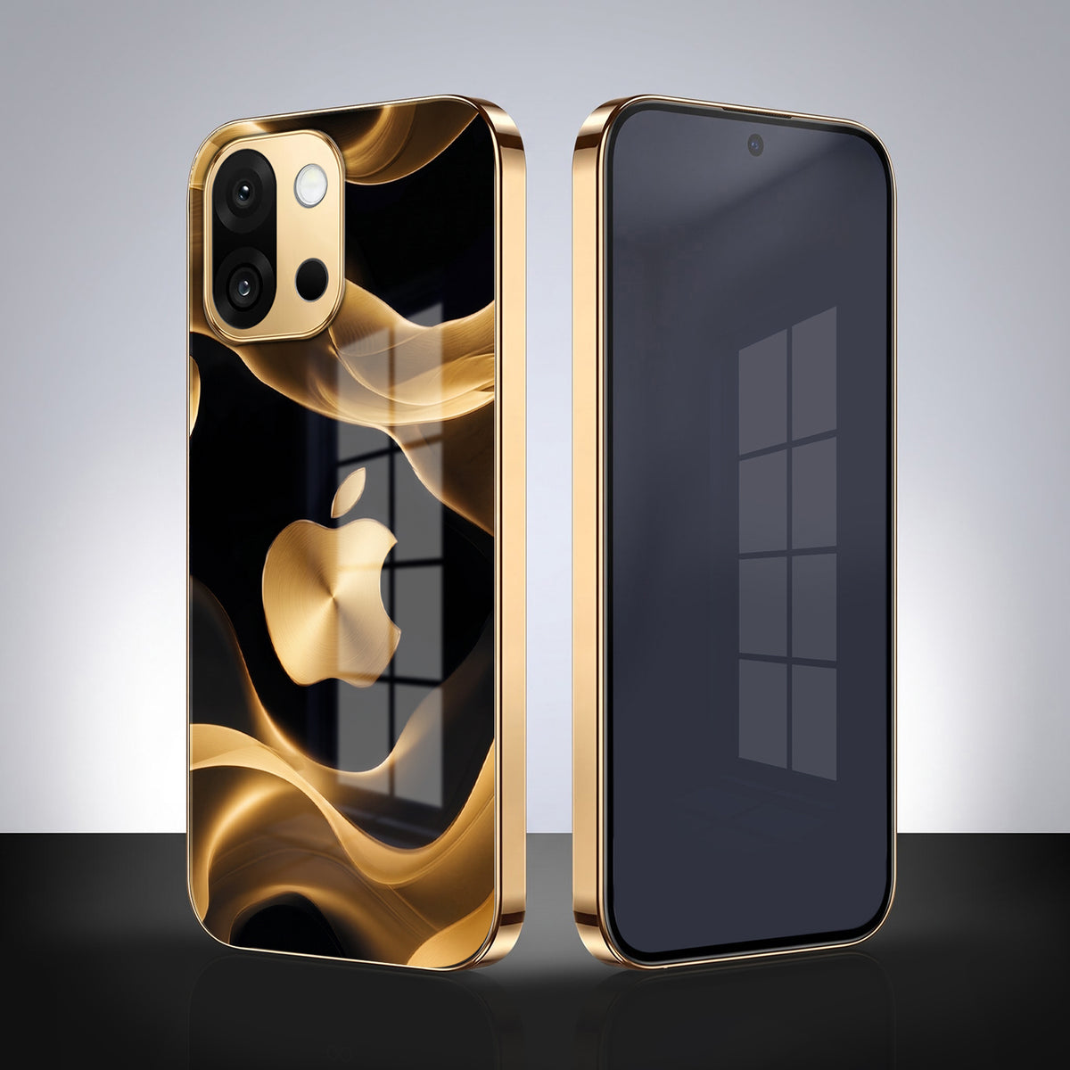 OnePlus 13s 5G Luxury Wave Gold Electroplated Glass Phone Back Case