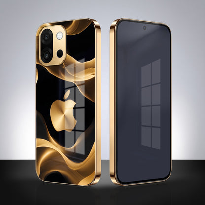 OnePlus 13s 5G Luxury Wave Gold Electroplated Glass Phone Back Case