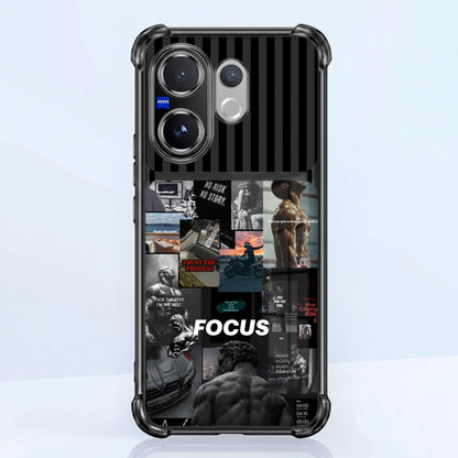 Vivo V60 5G Focus Mode Dual-Tone Transparent Airbags Case