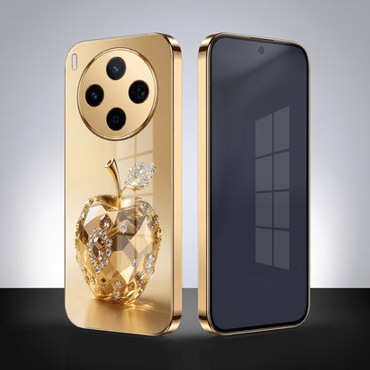 Vivo X300 5G Golden Apple Gold Electroplated Glass Phone Back Case