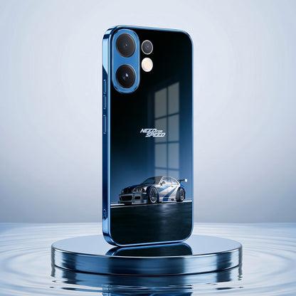 Vivo V60 5G Need For Speed Blue Electroplated Glass Phone Back Case