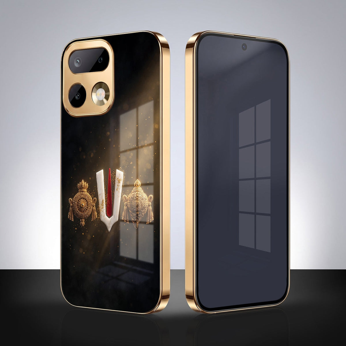 Realme 16 Pro+ 5G Royal Heritage Edition Gold Electroplated Glass Phone Back Case