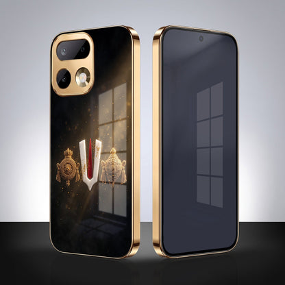 Realme 16 Pro+ 5G Royal Heritage Edition Gold Electroplated Glass Phone Back Case