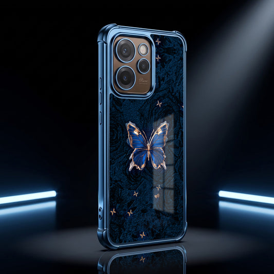 Oppo Reno 15 Pro Mini 5G Premium Golden Butterfly Airbags Printed Back Case