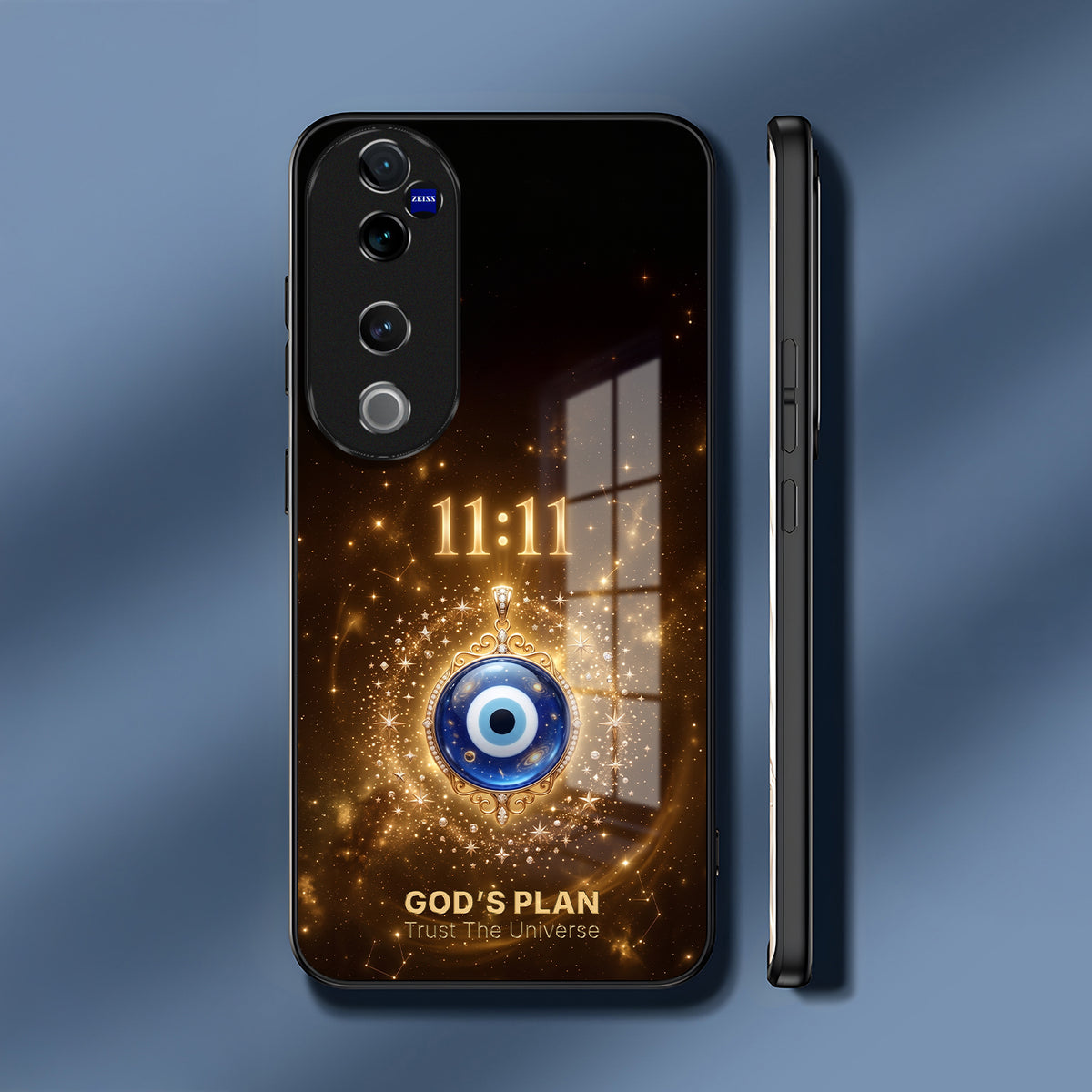 Vivo V40 Pro 5G God’s Plan Evil Eye Acrylic Glass Back Case