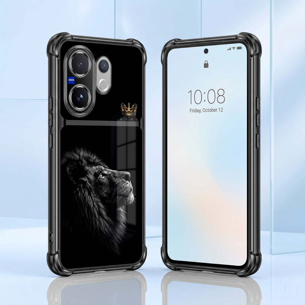 Vivo V60 5G King’s Aura Dual-Tone Transparent Black Airbags Case