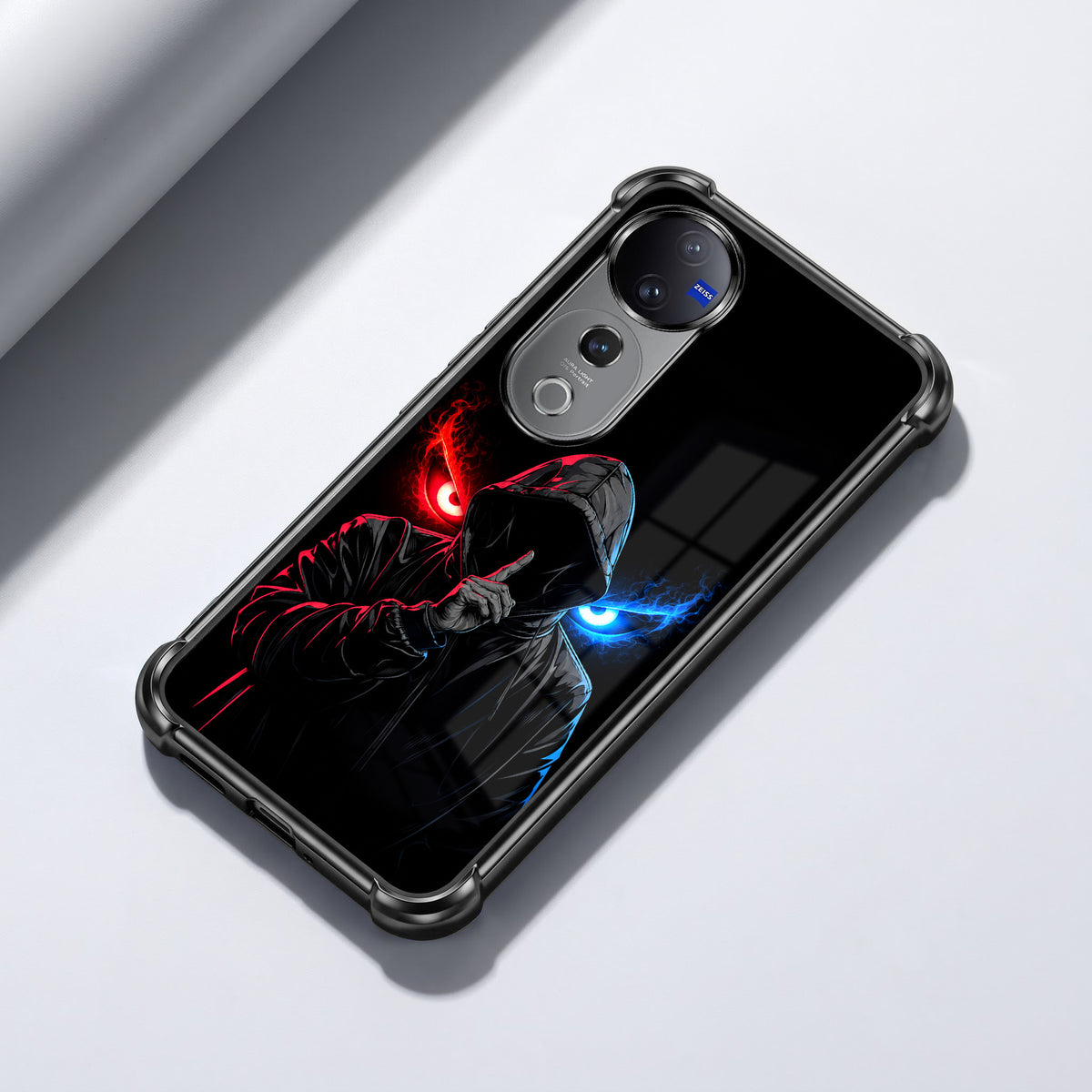 Vivo V40 Pro 5G Hooded Shadow Demon Airbags Printed Back Case