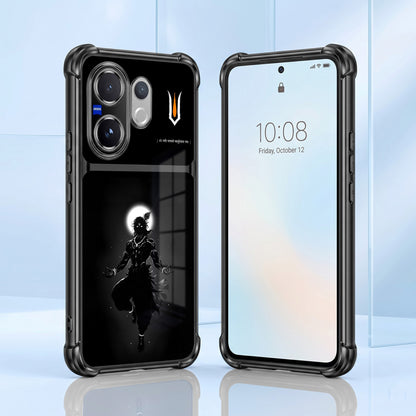Vivo V60 5G Vasudev Spiritual Shadow Dual-Tone Transparent Black Airbags Case