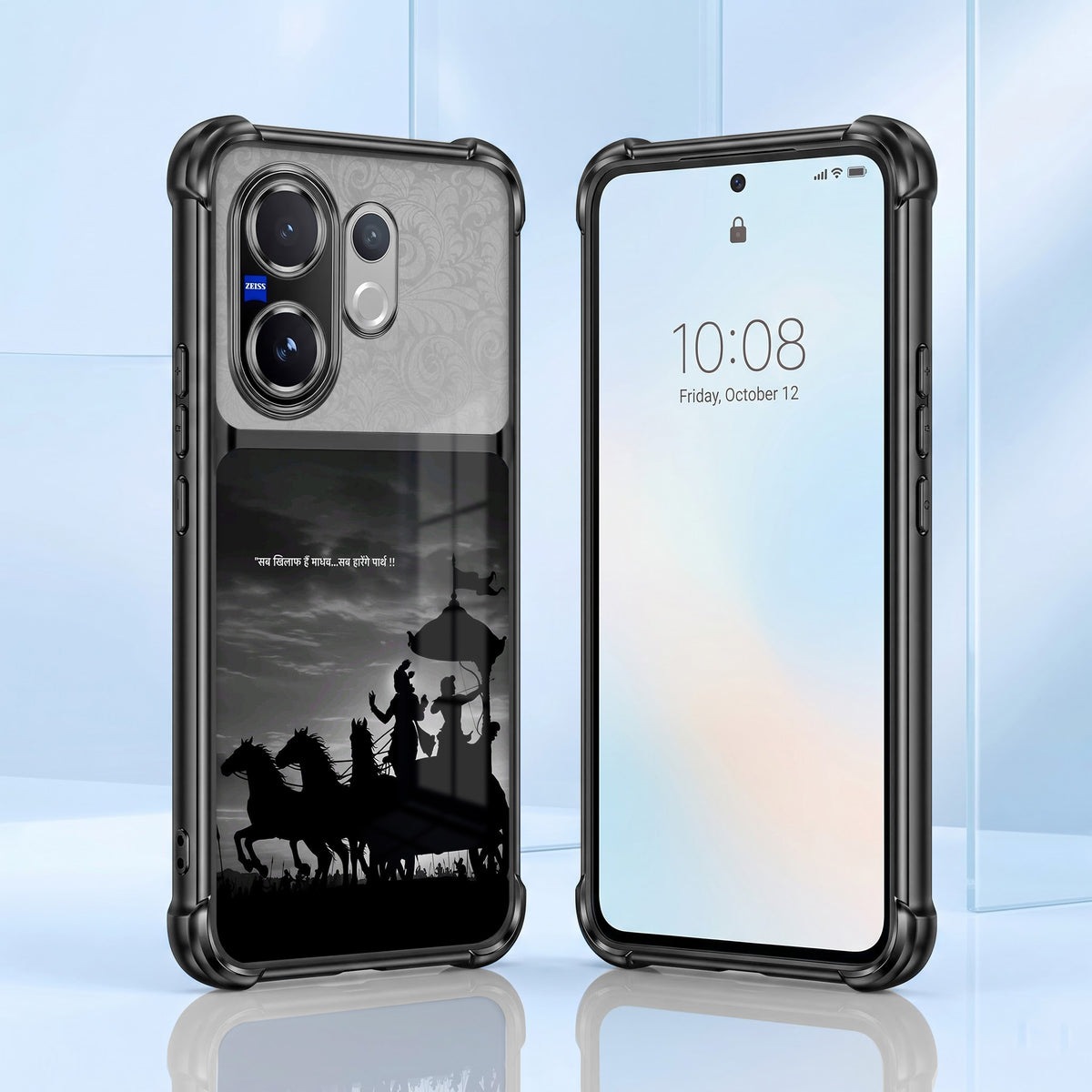 Vivo V60 5G Mahabharat Divine Dual-Tone Transparent Airbags Case