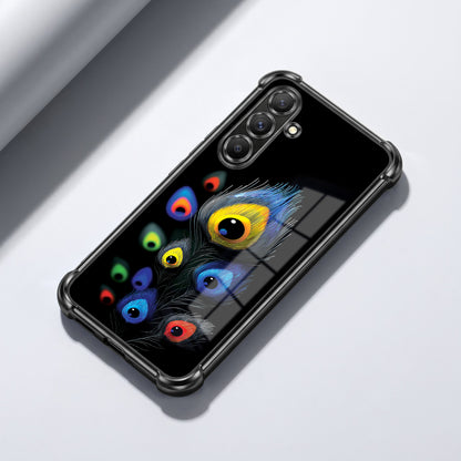 Samsung Galaxy A36 5G Multi-Feather Peacock Airbags Printed Back Case