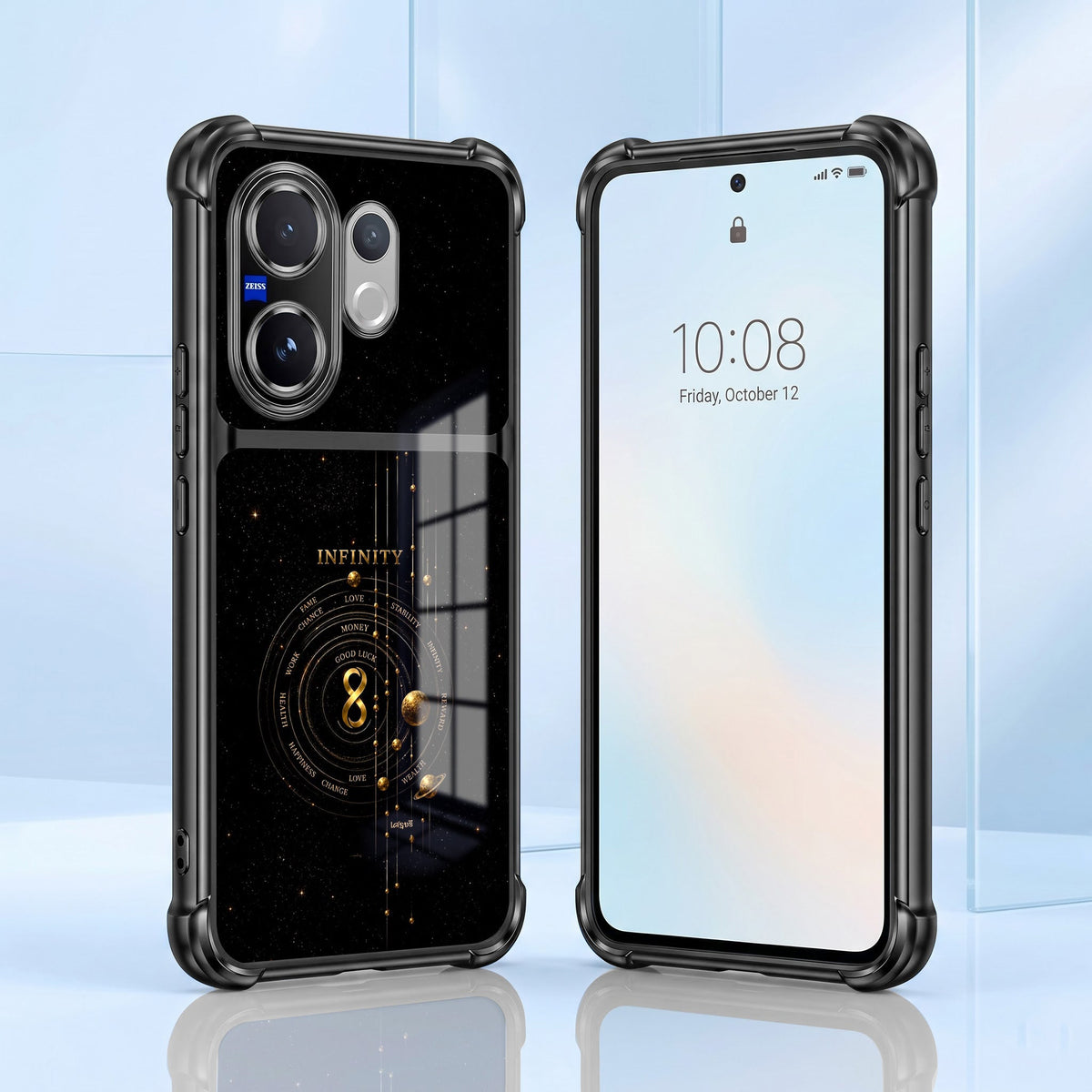 Vivo V60 5G Infinity Manifestation Dual-Tone Transparent Airbags Case