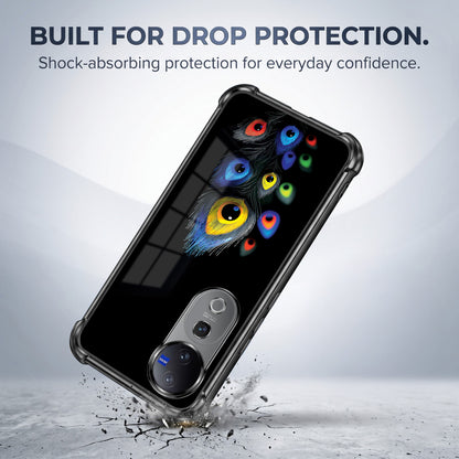 Vivo V40 Pro 5G Multi-Feather Peacock Airbags Printed Back Case