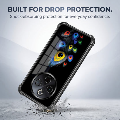 Vivo T4 5G Multi-Feather Peacock Airbags Printed Back Case