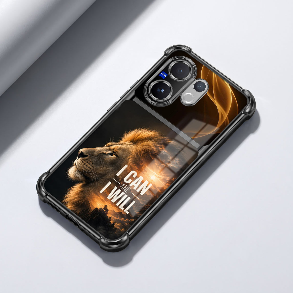 Vivo V60 5G Rise of the King Dual-Tone Transparent Black Airbags Case