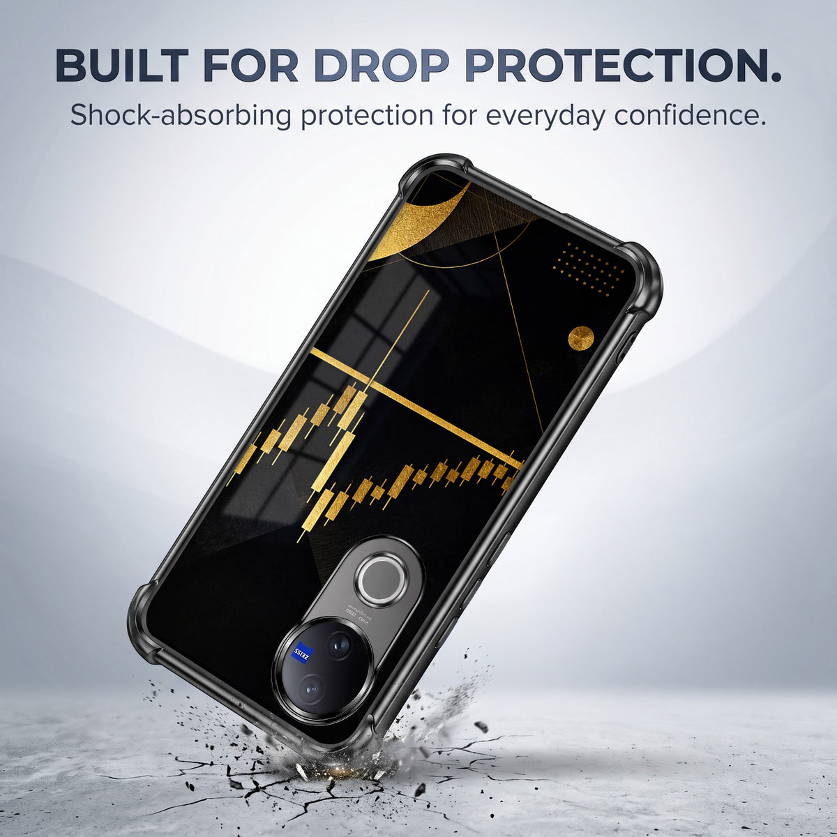 Vivo V50 5G Trading Candles Airbags Printed Back Case