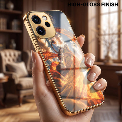 Oppo Reno 15 Pro Mini 5G Divine Hanuman Gold Electroplated Glass Phone Back Case