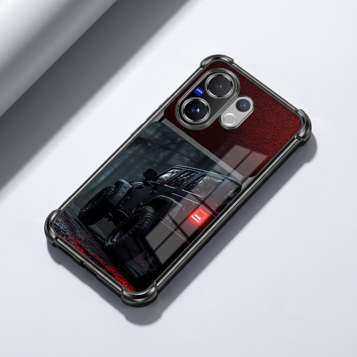 Vivo V60 5G Black Beast 4x4 Dual-Tone Transparent Black Airbags Case