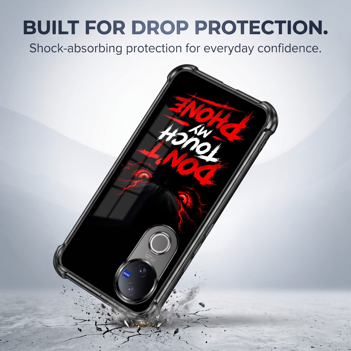 Vivo V50 5G Don't Touch My Phone Airbags Printed Back Case