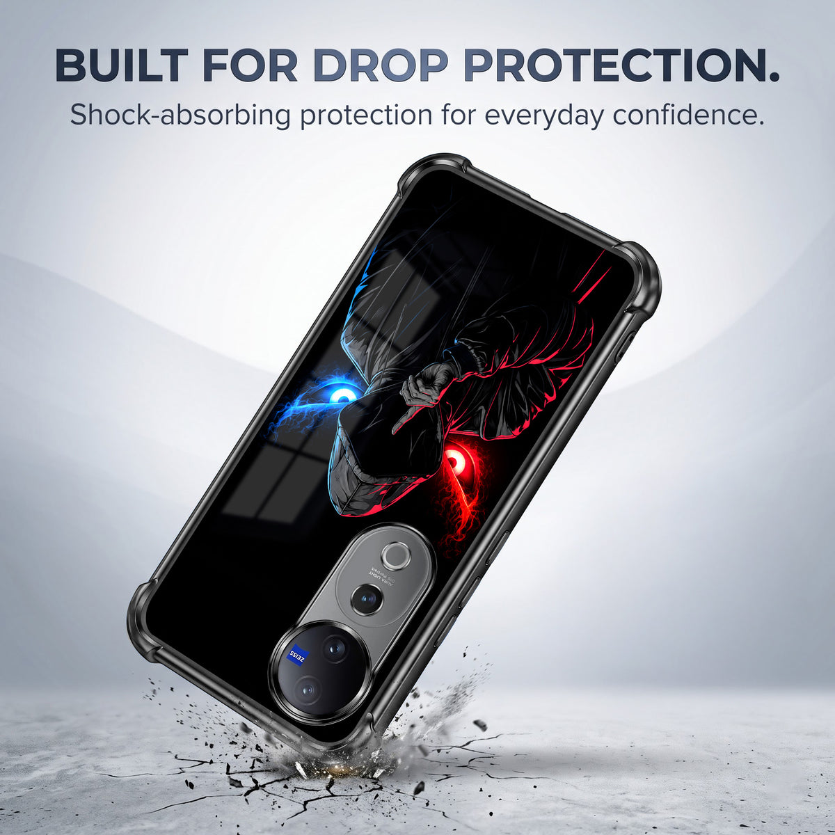 Vivo V40 Pro 5G Hooded Shadow Demon Airbags Printed Back Case