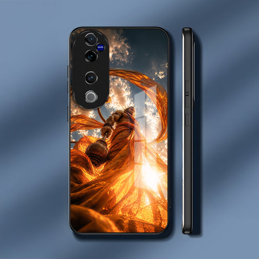 Vivo V40 Pro 5G Divine Hanuman Acrylic Glass Back Case