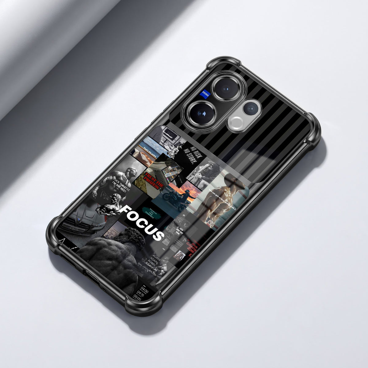 Vivo V60 5G Focus Mode Dual-Tone Transparent Airbags Case